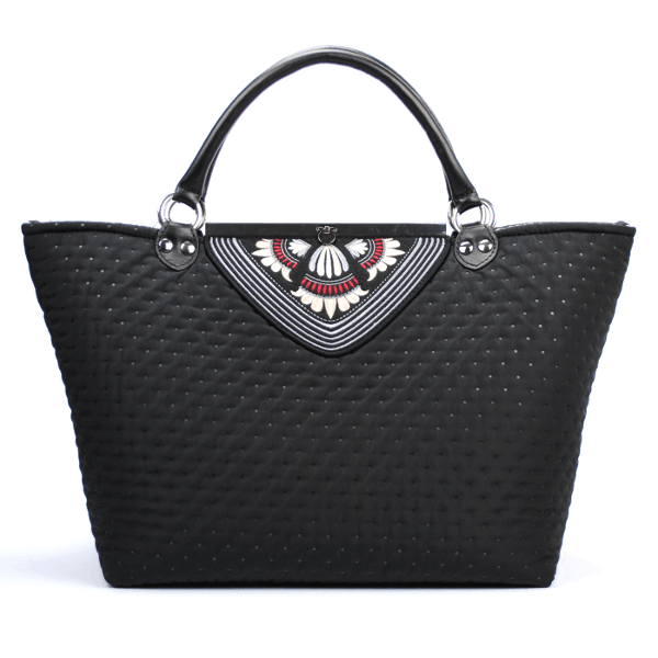 GODDESS: Large Handbag With Embroidery 