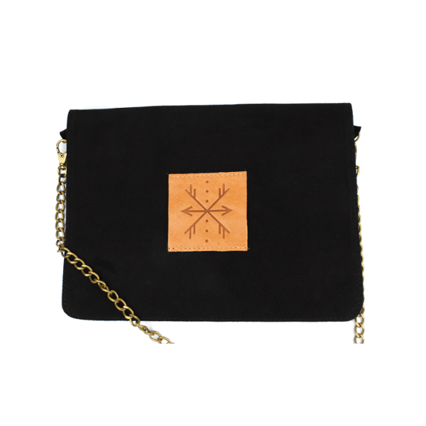 SLON: Natural Leather Clutch Black 